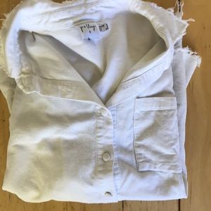 White corduroy button up - size s